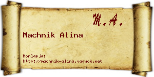 Machnik Alina névjegykártya